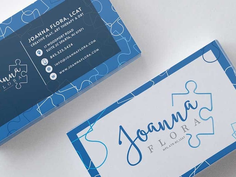 Joanna Flora business cards and branding