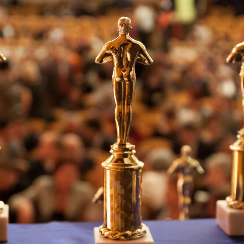 Oscars on the background of the audience